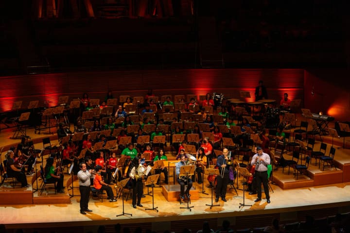 Brass Connection performing at Walt Disney Concert Hall