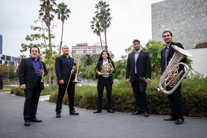 Brass Connection ensemble portrait outdoors