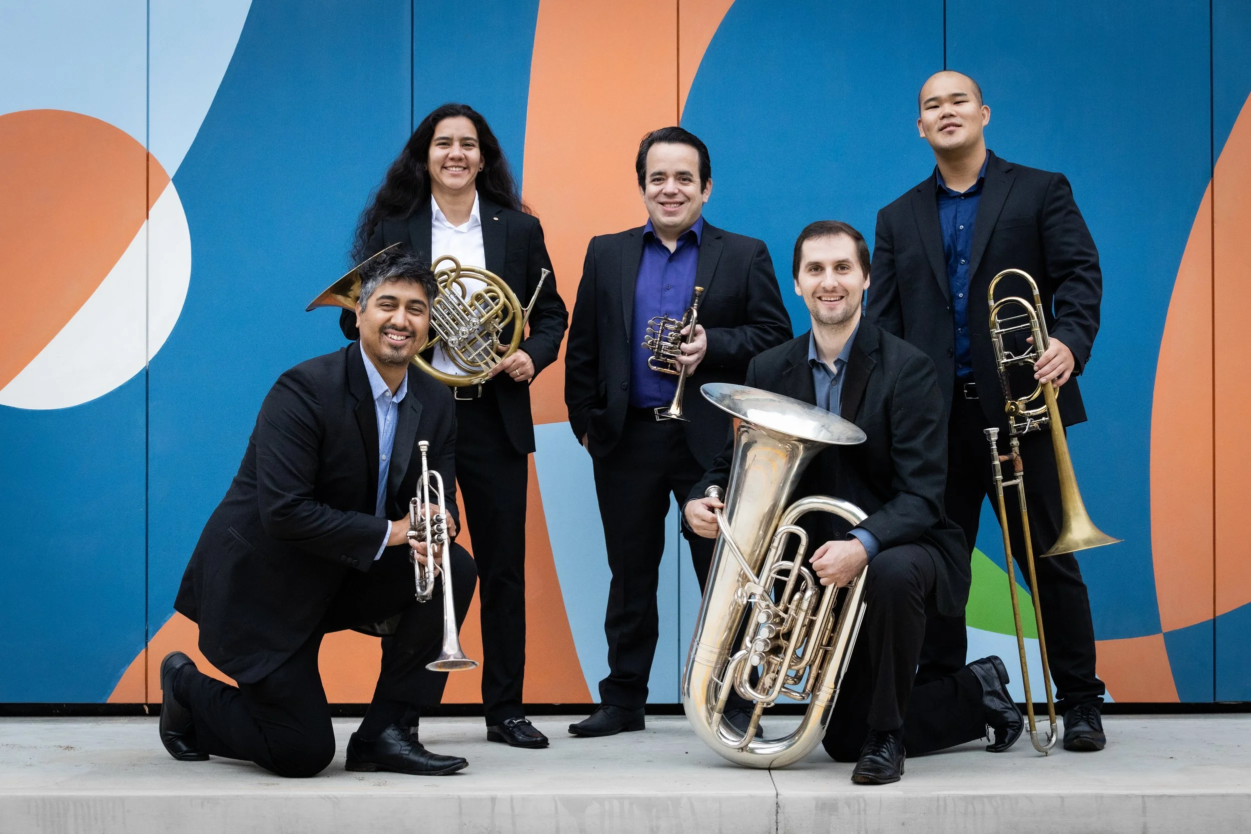 Brass Connection full quintet ensemble portrait