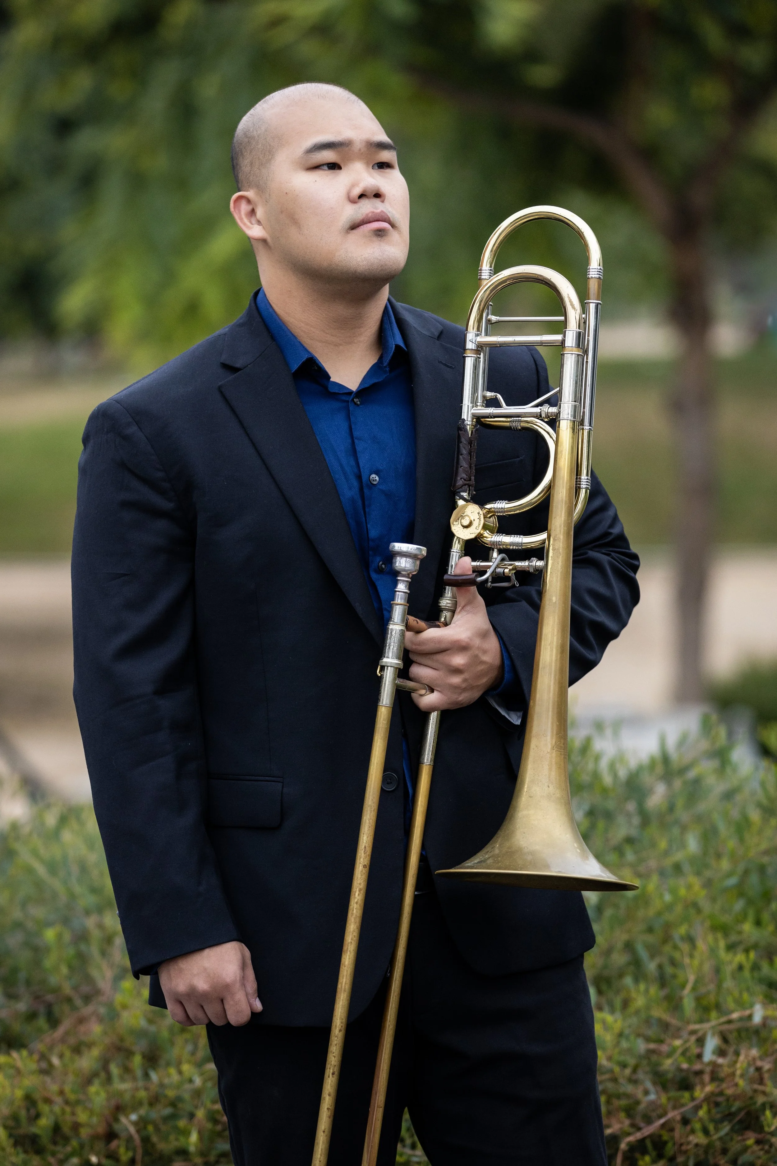 Trombone player portrait